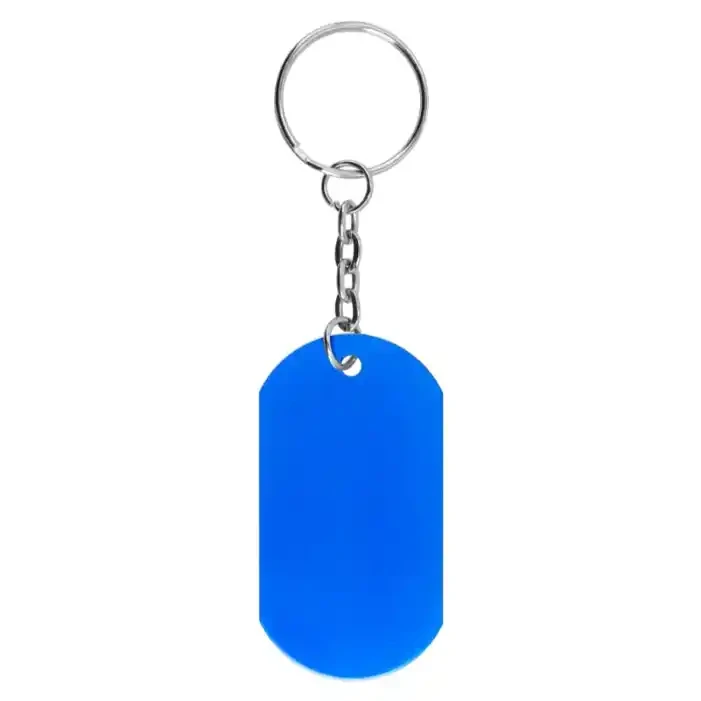 Portachiavi placca rettangolare in alluminio