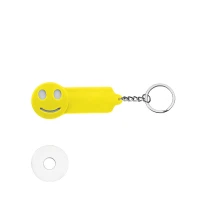 Portachiavi in plastica – Smile con gettone