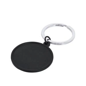 Portachiavi in Alluminio Nero Colorato - Tondo