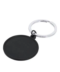 Portachiavi in Alluminio Nero Colorato - Tondo